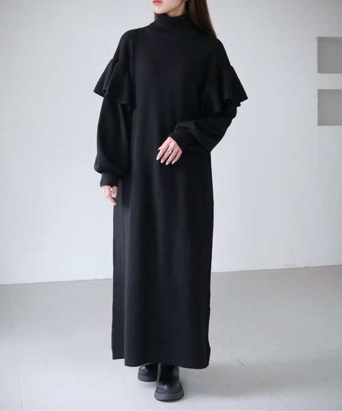 「cheriella」 ニットワンピース M カーキ レディース_画像5