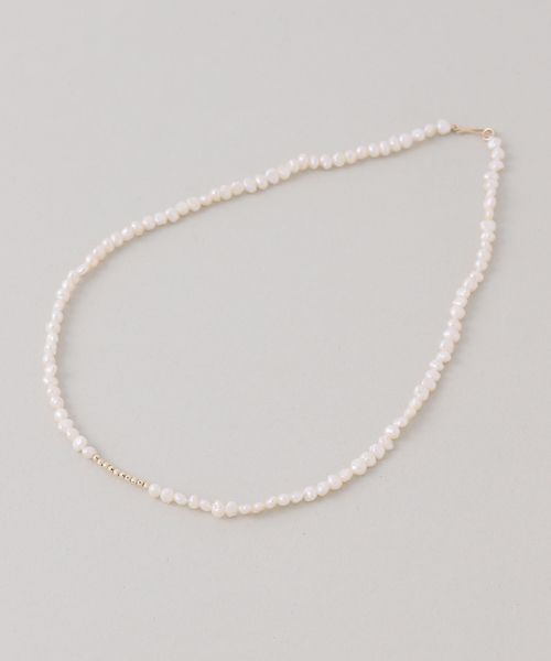 Lilas ネックレス ミラーボール*サザレパールネックレス K10