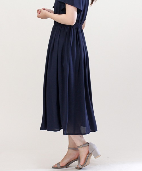 「ASTORIA ODIER」 半袖ワンピース MEDIUM スモークピンク レディース_画像9