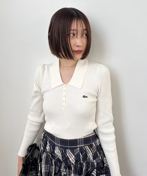 SNIDEL（スナイデル） ニット セーター LACOSTE/ポロリブニット