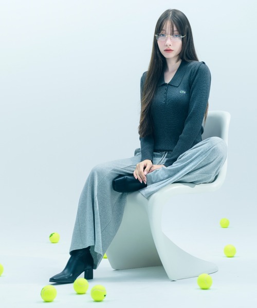 SNIDEL（スナイデル） ニット セーター LACOSTE/ポロリブニット