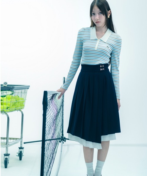 LACOSTE/ポロリブニット レディース スナイデル SNIDEL（スナイデル） ニット セーター LACOSTE/ポロリブニット