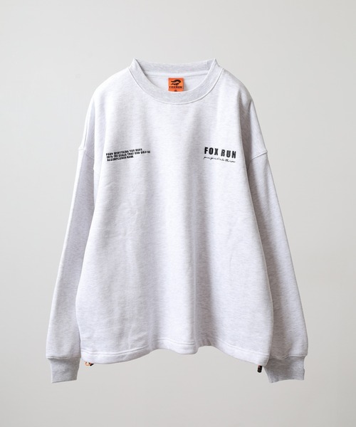 FOXRUN トレーナー スウェット 吸湿発熱 裾ドロスト裏起毛スウェット