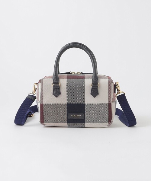 近年モデル✨ クレストブリッジチェックキャンバスミニボストンショルダー BLUE LABEL CRESTBRIDGE（ブルーレーベルクレストブリッジ） ボストン