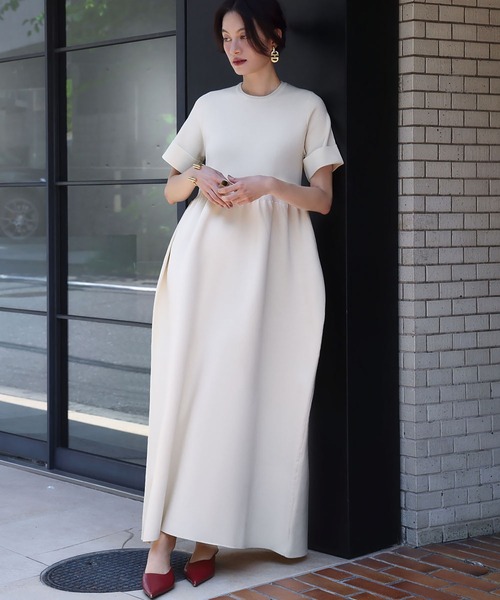 「ELFRANK」 ニットワンピース FREE チャコールグレー レディース_画像3