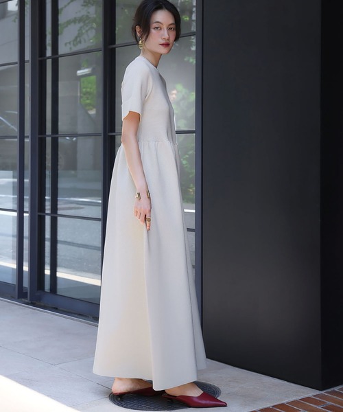 「ELFRANK」 ニットワンピース FREE チャコールグレー レディース_画像6