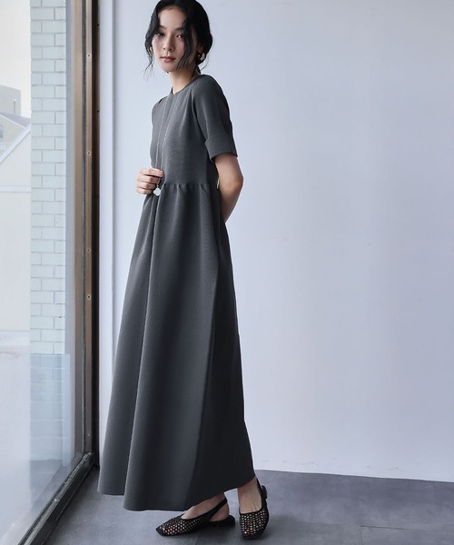 「ELFRANK」 ニットワンピース FREE チャコールグレー レディース_画像8