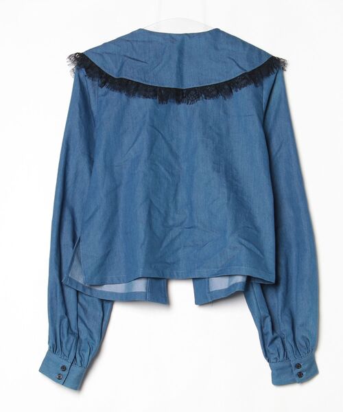 「PAMEO POSE」 長袖ブラウス FREE インディゴブルー レディース_画像2