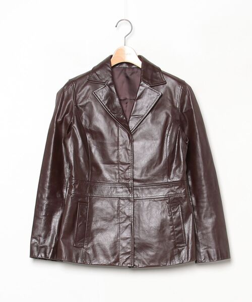 DETAILS（ディテールズ） レザージャケット - ブラウン レディース