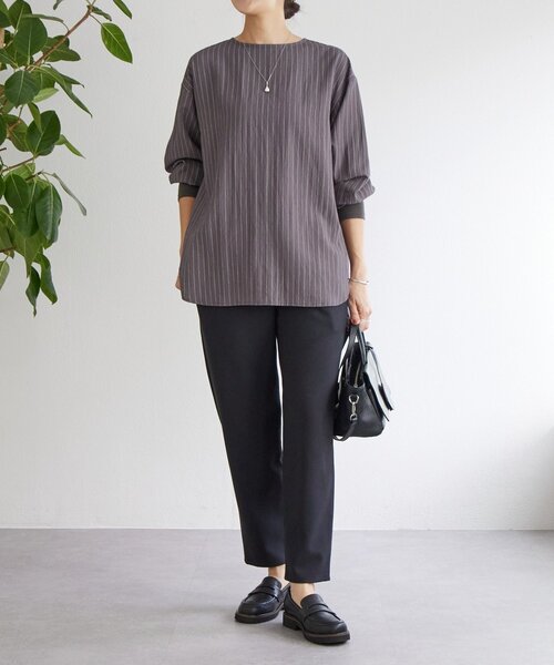 BEARDSLEY（ビアズリー） ブラウス シャツ 袖口ニットシャツ