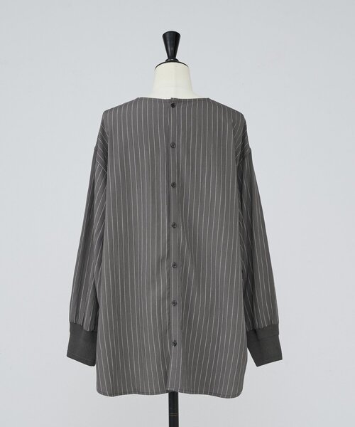 BEARDSLEY（ビアズリー） ブラウス シャツ 袖口ニットシャツ