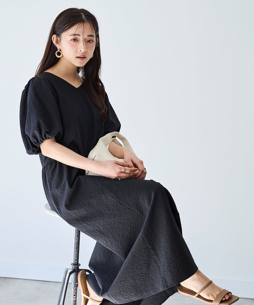 「mil」 半袖ワンピース S ブラック レディース_画像6