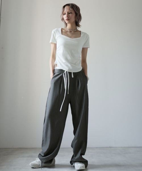 「Ulysses」 「Doula Doula」スラックス F ネイビー レディース_画像3