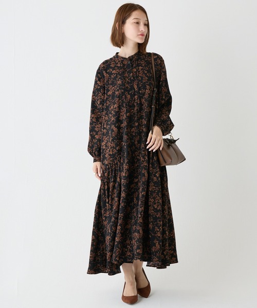「LAVEANGE」 長袖ワンピース 5L ブラック レディース_画像9