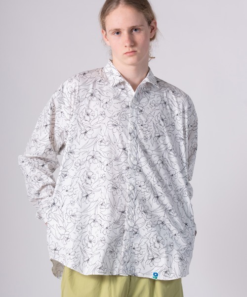rehacer（レアセル） シャツ : Floral Line Art Shirt / フローラル