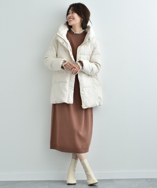 「INTERPLANET」 ダウンジャケット MEDIUM アイボリー レディース_画像8