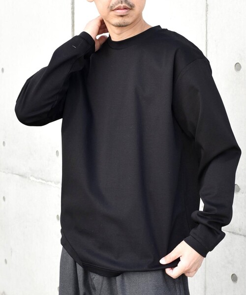 SHIPS　any トップス SHIPS any 「SHIPS any」 長袖Tシャツ MEDIUM ブラック メンズ