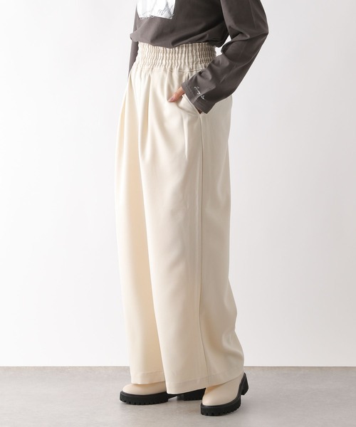 「LEPSIM」 イージーパンツ FREE チャコールグレー レディース_画像5