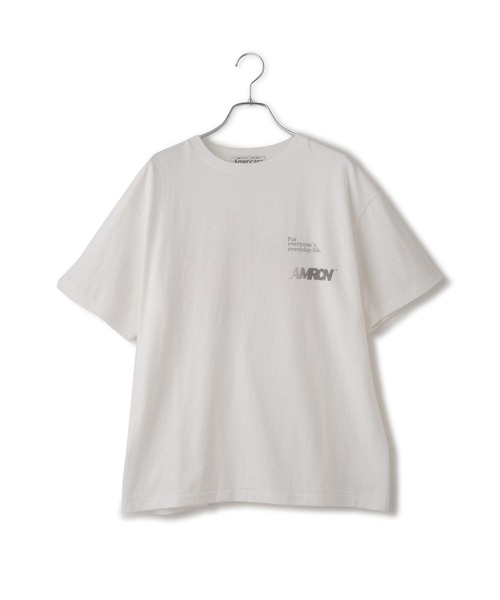 tシャツ 「Americana（アメリカーナ）」ラフィー丸胴 プリントT / ポイントロゴ レディースの画像