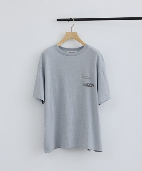 tシャツ 「Americana（アメリカーナ）」ラフィー丸胴 プリントT / ポイントロゴ レディースの画像