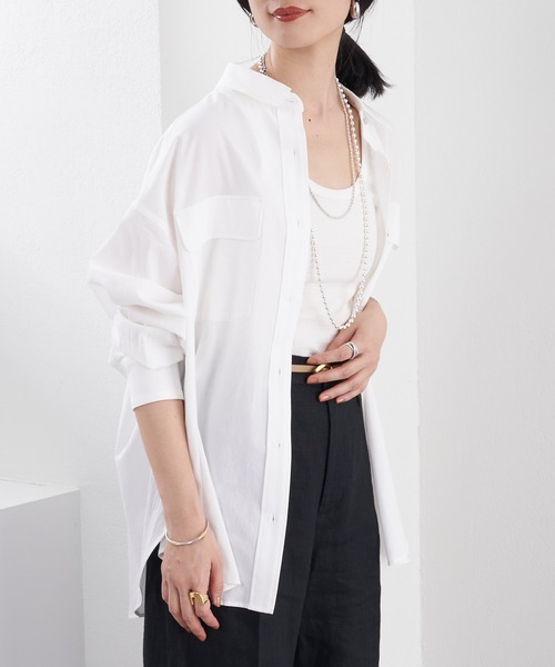 「SHENERY」 長袖シャツ FREE オフホワイト レディース_画像7
