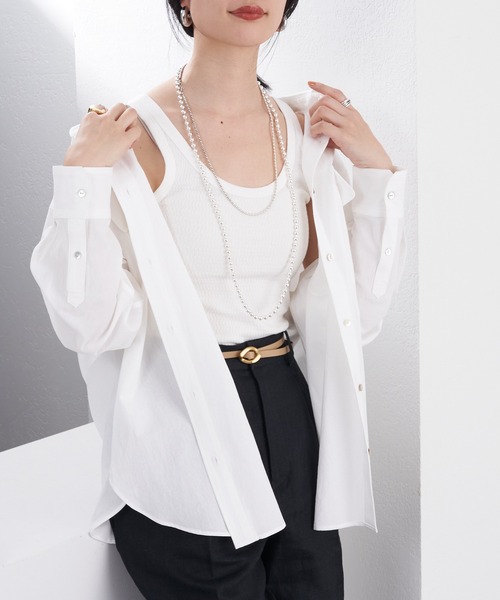 「SHENERY」 長袖シャツ FREE オフホワイト レディース_画像9