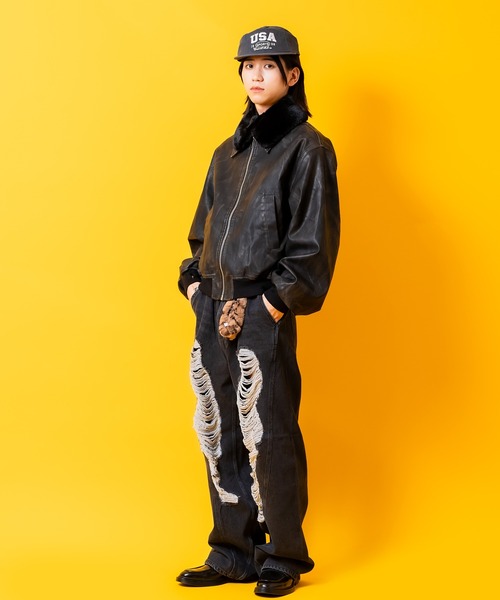 「ankoROCK」 ティペット ONESIZE ブラック レディース_画像3