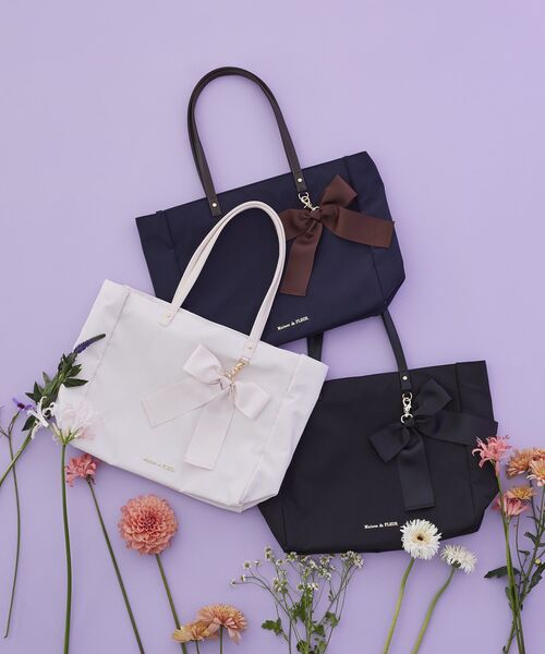 Maison de FLEUR（メゾンドフルール） トートバッグ リボンチャーム