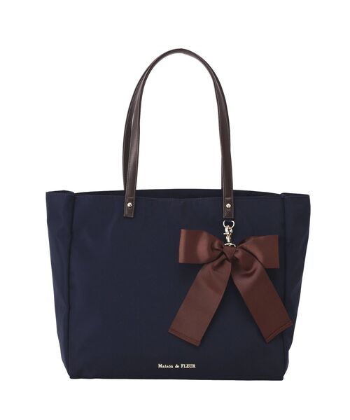 Maison de FLEUR（メゾンドフルール） トートバッグ リボンチャーム 