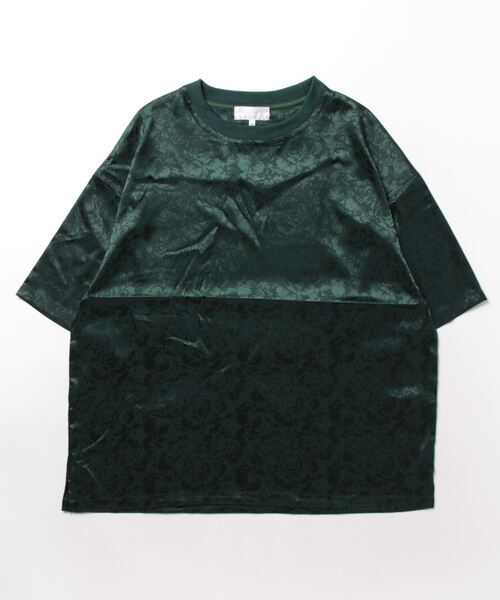 「AH ABAHOUSE」 半袖Tシャツ 46 グリーン メンズ_画像2