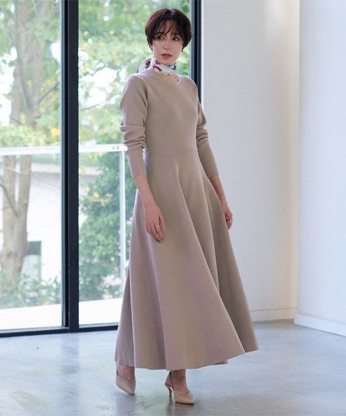 「ur's」 ニットワンピース M ネイビー レディース_画像5