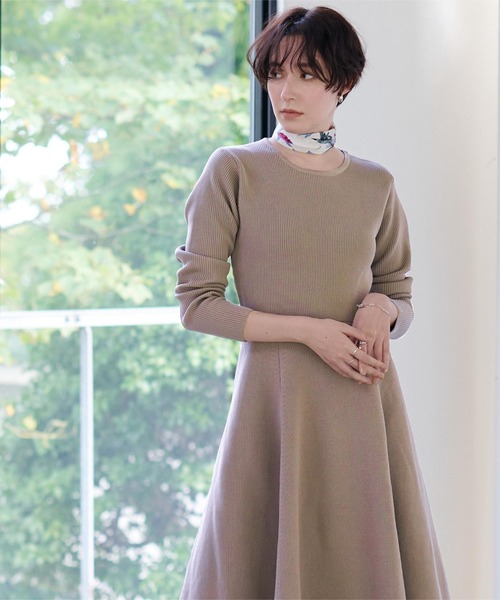 「ur's」 ニットワンピース M ネイビー レディース_画像7