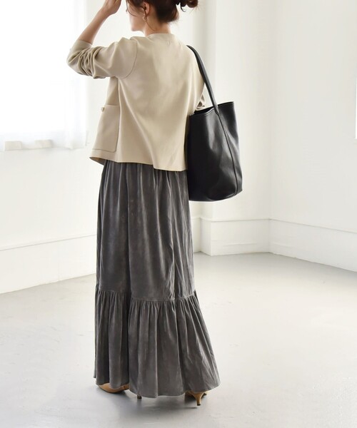 「quaranciel」 ニットカーディガン ONE SIZE ナチュラル レディース_画像3