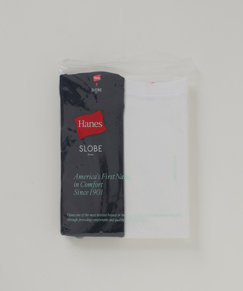 tシャツ 「2枚セット」HANES/ヘインズ SLOBE別注 2STYLES PACK TEE レディースの画像