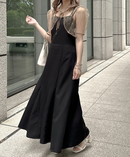 「apres jour clair」 キャミソールワンピース X-LARGE ベージュ レディース_画像3