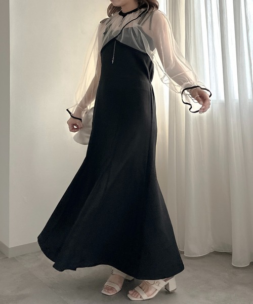 「apres jour clair」 キャミソールワンピース X-LARGE ベージュ レディース_画像4