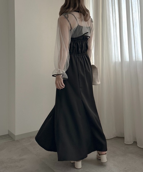 「apres jour clair」 キャミソールワンピース X-LARGE ベージュ レディース_画像5
