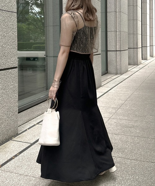 「apres jour clair」 キャミソールワンピース X-LARGE ベージュ レディース_画像6