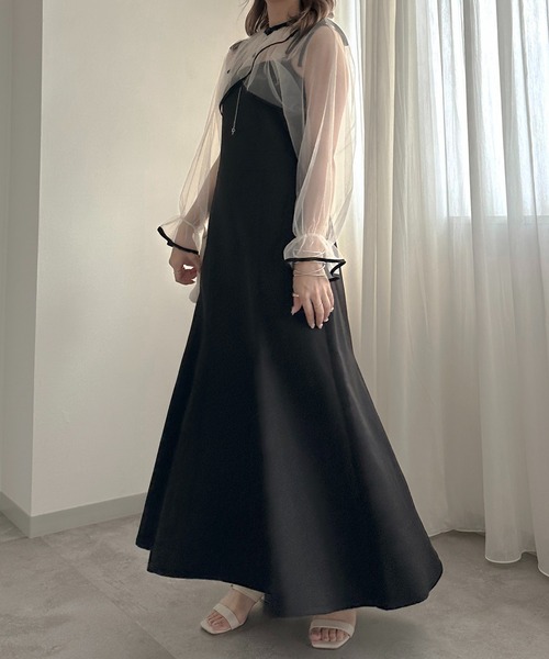 「apres jour clair」 キャミソールワンピース X-LARGE ベージュ レディース_画像7