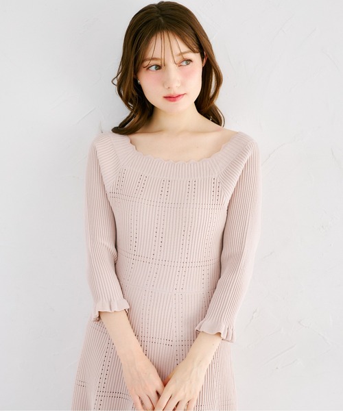 tocco closet（トッコ クローゼット） ワンピース 袖口フリル付き