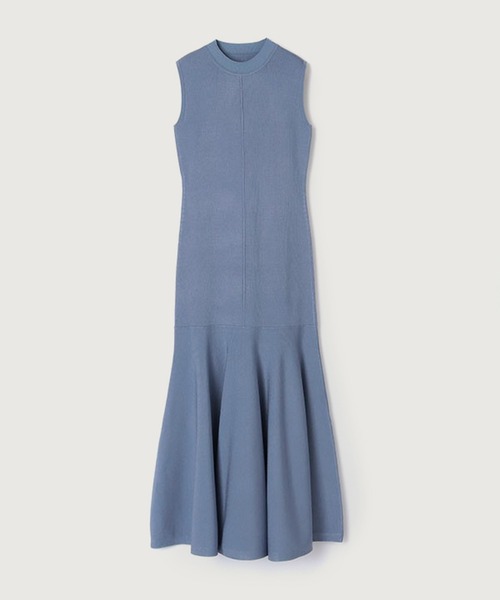 「anuans」 ニットワンピース MEDIUM ブルー レディースの画像