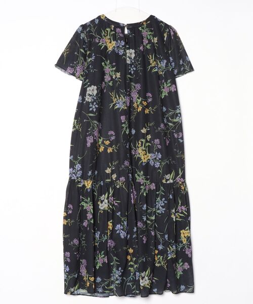 「Rose Tiara」 半袖ワンピース 42 ブラック レディース_画像2