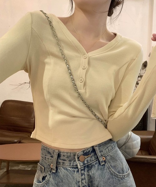 「GLAMOROUS JANE」 長袖カットソー FREE チャコールグレー レディース_画像2