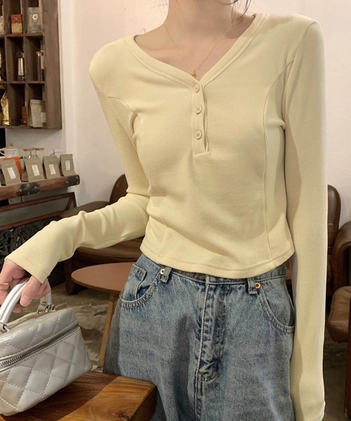 「GLAMOROUS JANE」 長袖カットソー FREE チャコールグレー レディース_画像5