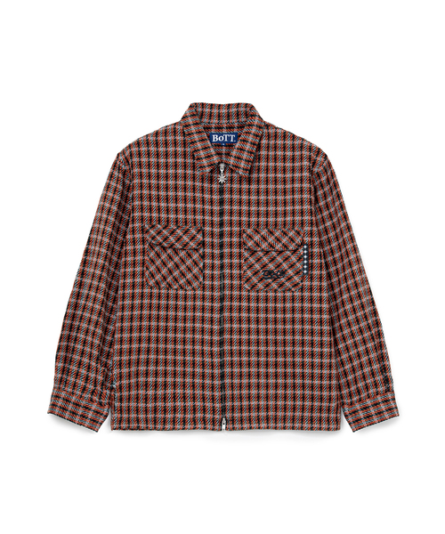 BoTT（ボット） シャツ Zip-up Flannel Shirt メンズ レディース