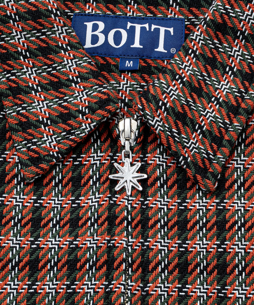 Bott 25AW Fooded Flannel Shirt M 新品未使用 BoTT（ボット） シャツ Zip-up Flannel Shirt メンズ レディース