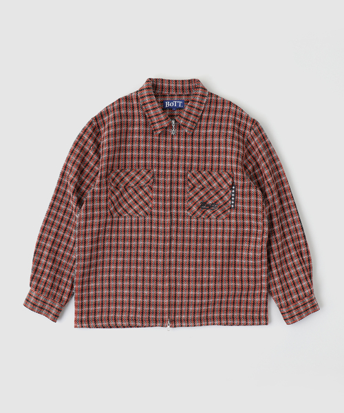 Bott 25AW Fooded Flannel Shirt M 新品未使用 BoTT（ボット） シャツ Zip-up Flannel Shirt メンズ レディース