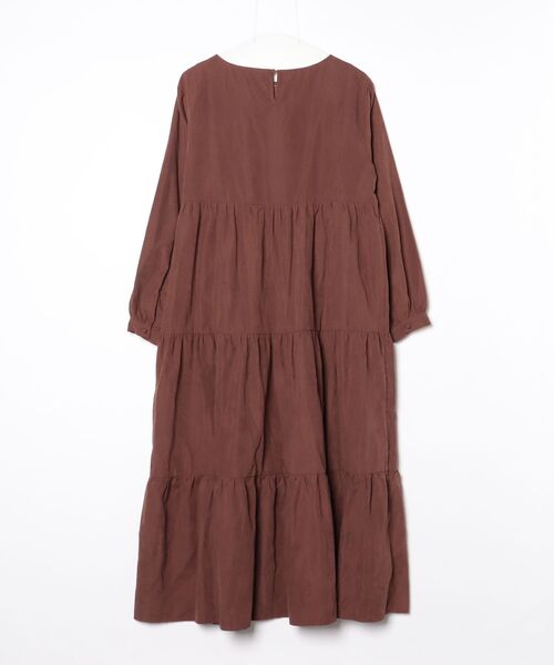 「Ambre Neige」 長袖ワンピース FREE ダークブラウン レディース_画像2