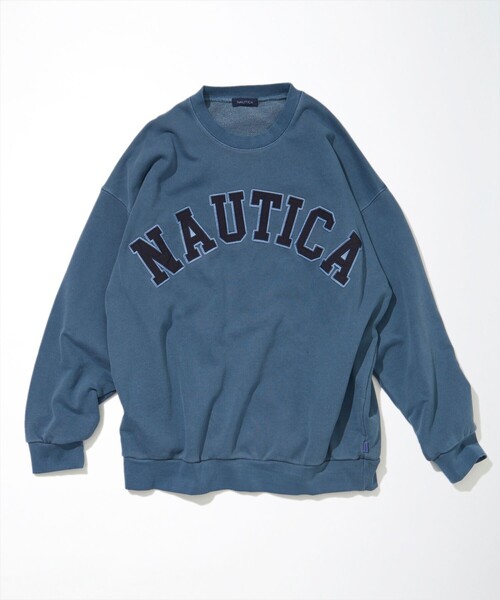 「NAUTICA」 スウェットカットソー MEDIUM ネイビー メンズ_画像5