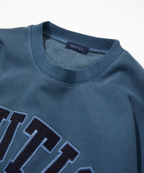 「NAUTICA」 スウェットカットソー MEDIUM ネイビー メンズ_画像6